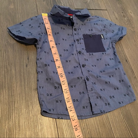 DKNY 3T short sleeve Blue button down shirt - Picture 6 of 7